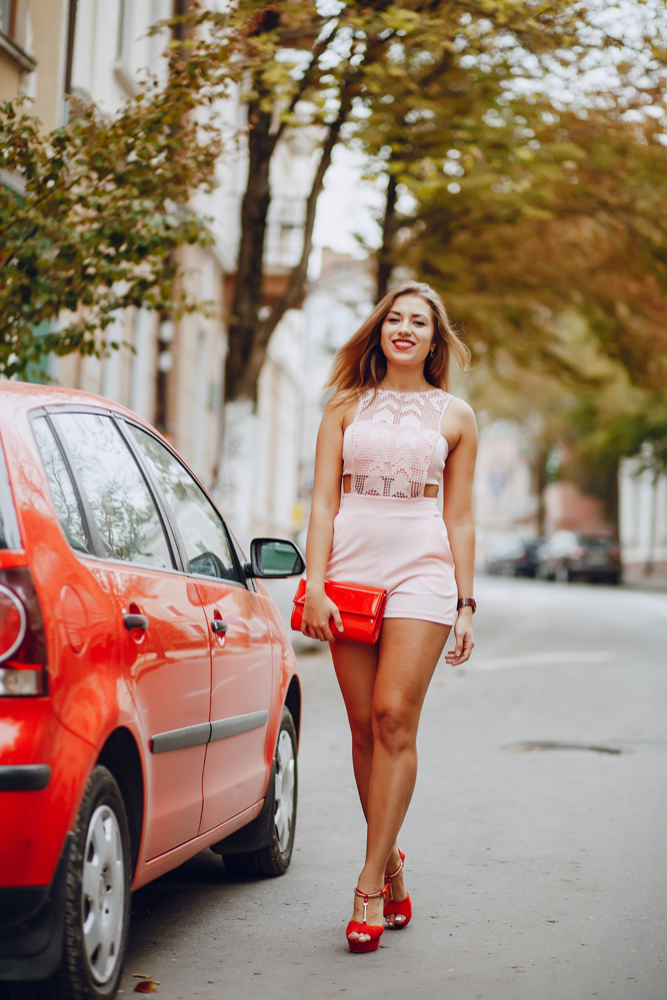 stylish girl and volkswagen polo ireland